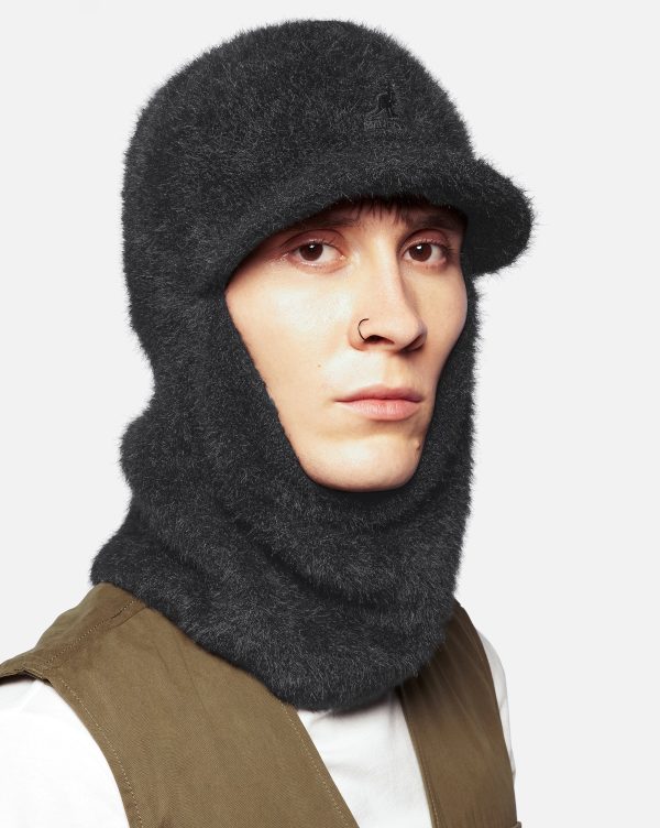 KANGOL FAUX FUR BALACLAVA BLACK
