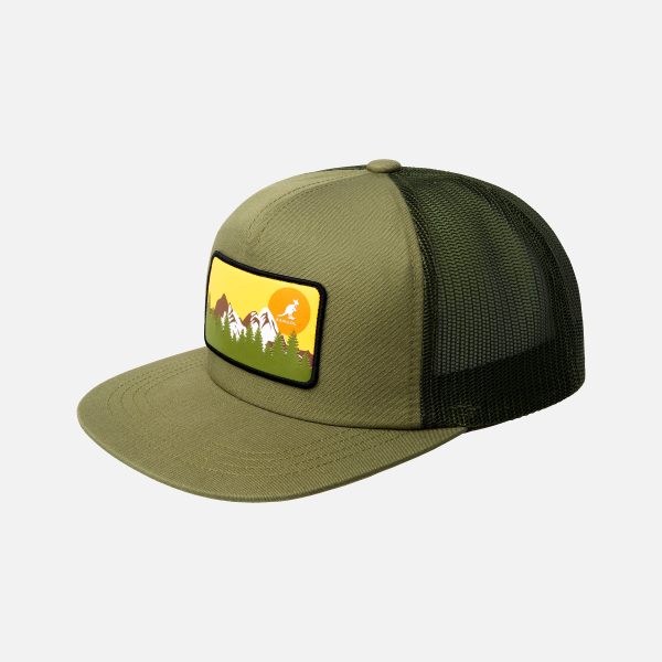 KANGOL OUTDOOR PATCH TRUCKER OLIVE