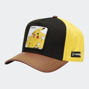 PIKACHU LEATHER4 KANGOL FURGORA SPACECAP BLACK
