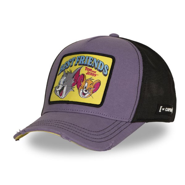 Casquette-Trucker-filet-finitions-premium-Tom--Jerry-Best-Friends CAPSLAB TOM & JERRY BEST FRIENDS