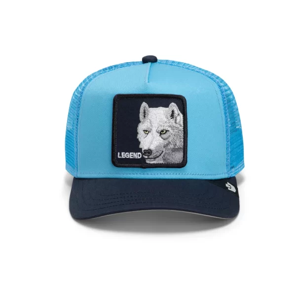 Kids Baseball Cap Legend Wolf Trucker Mini, Blue - Goorin Bros