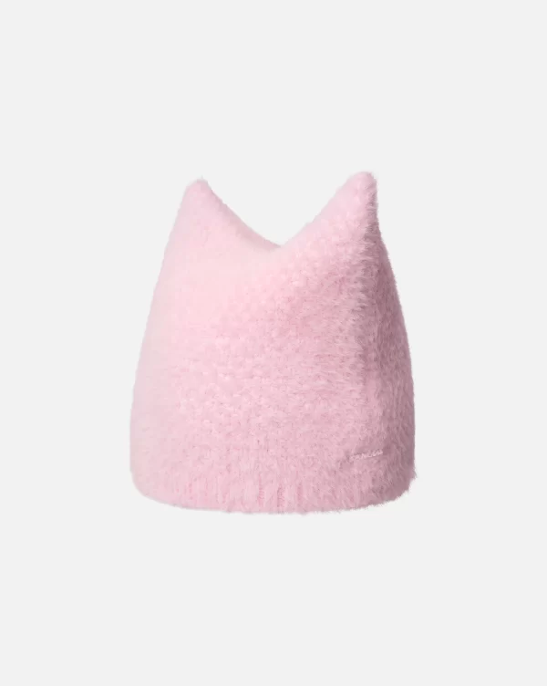 K3791_BALLERINAPINK2 KANGOL FAUX FUR POINTED BEANIE BALLERINA PINK