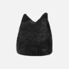 KANGOL FAUX FUR POINTED BEANIE BLACK