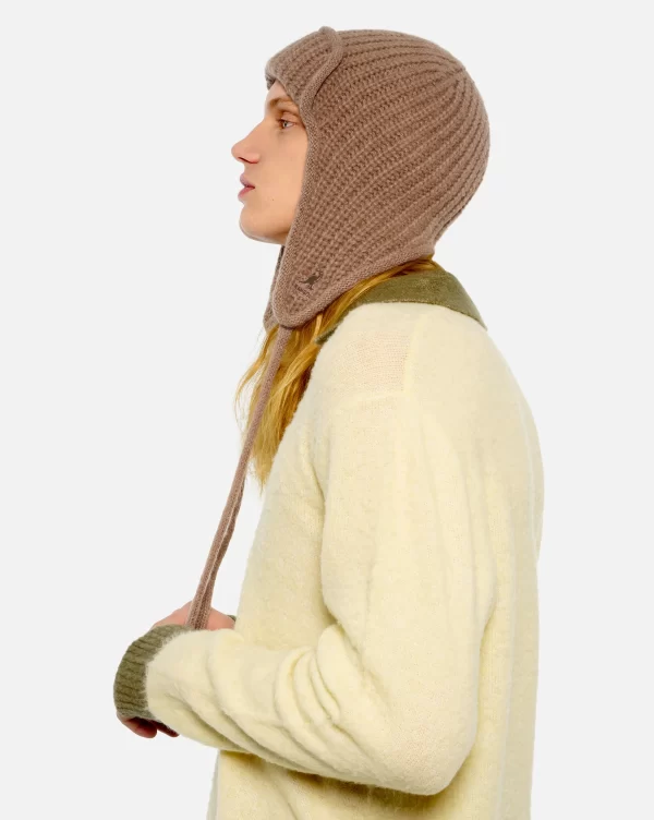 KANGOL TRAPPER MIXED BONNET TAUPE
