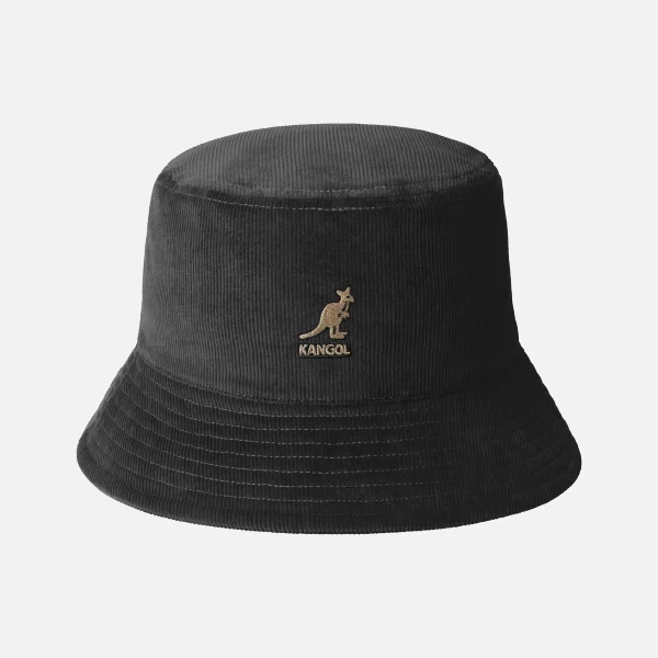 KANGOL CORD BUCKET BLACK