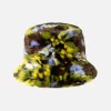 KANGOL FAUX FUR BUCKET CAMO FLOWER