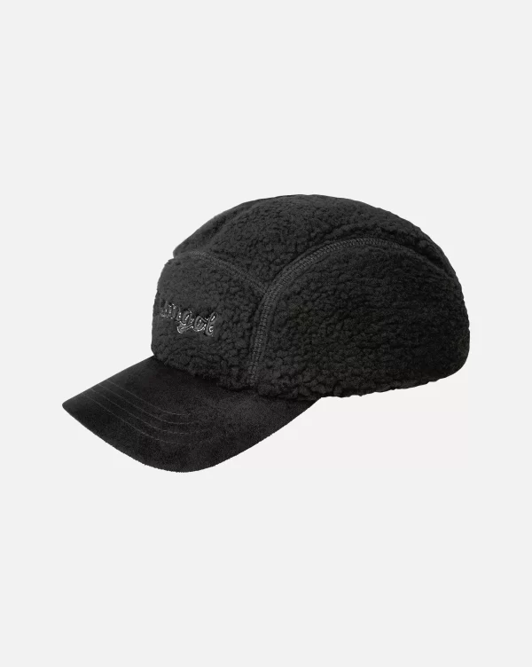 KANGOL SCRIPT FAUX SHEPRA 5-PANEL BLACK
