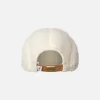 K5466_NATURAL2 KANGOL SCRIPT FAUX SHEPRA 5-PANEL WHITE