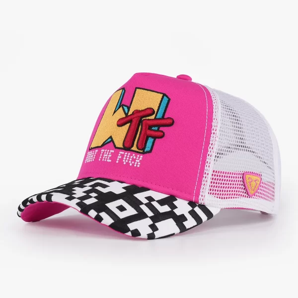 TRUCKER HAT - URBAN COLLECTION - WHAT - PEMBE/BEYAZ