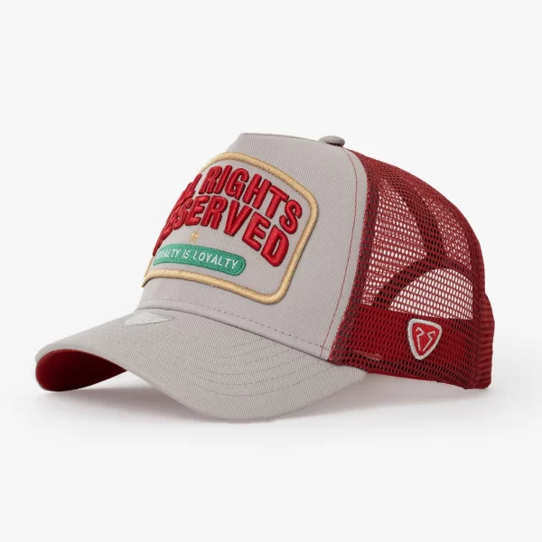 TRUCKER HAT - CURVED VISOR - URBAN COLLECTION - ALL RIGHTS RESERVED - GRAY