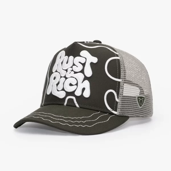 TRUCKER HAT - CURVED VISOR - URBAN COLLECTION - LINE - KHAKI