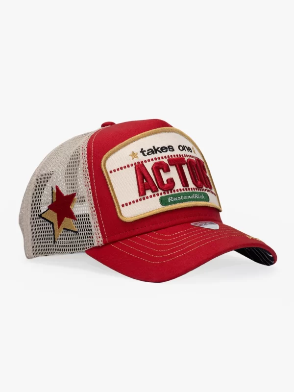 Trucker Hat - Professional Collection - Actor - Kırmız_3 TRUCKER HAT - PROFESSIONAL COLLECTION - ACTOR - RED