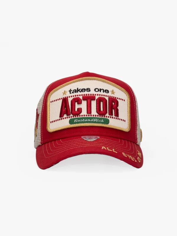 Trucker Hat - Professional Collection - Actor - Kırmız_5 TRUCKER HAT - PROFESSIONAL COLLECTION - ACTOR - RED